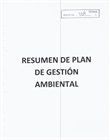 Resumen del Plan de Gestación Ambiental